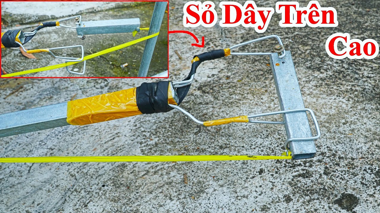 Chúng Ta Nên Có 1 Cái Trong Nhà ! Cách Chế Cây Xỏ Dây Trên Cao Không Cần Bắc Thang . rope on high