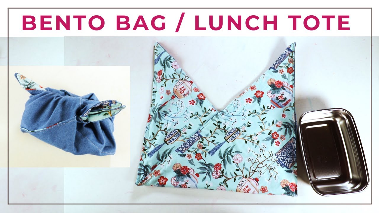 Bento bag, lunch tote, or project bag sewing tutorial