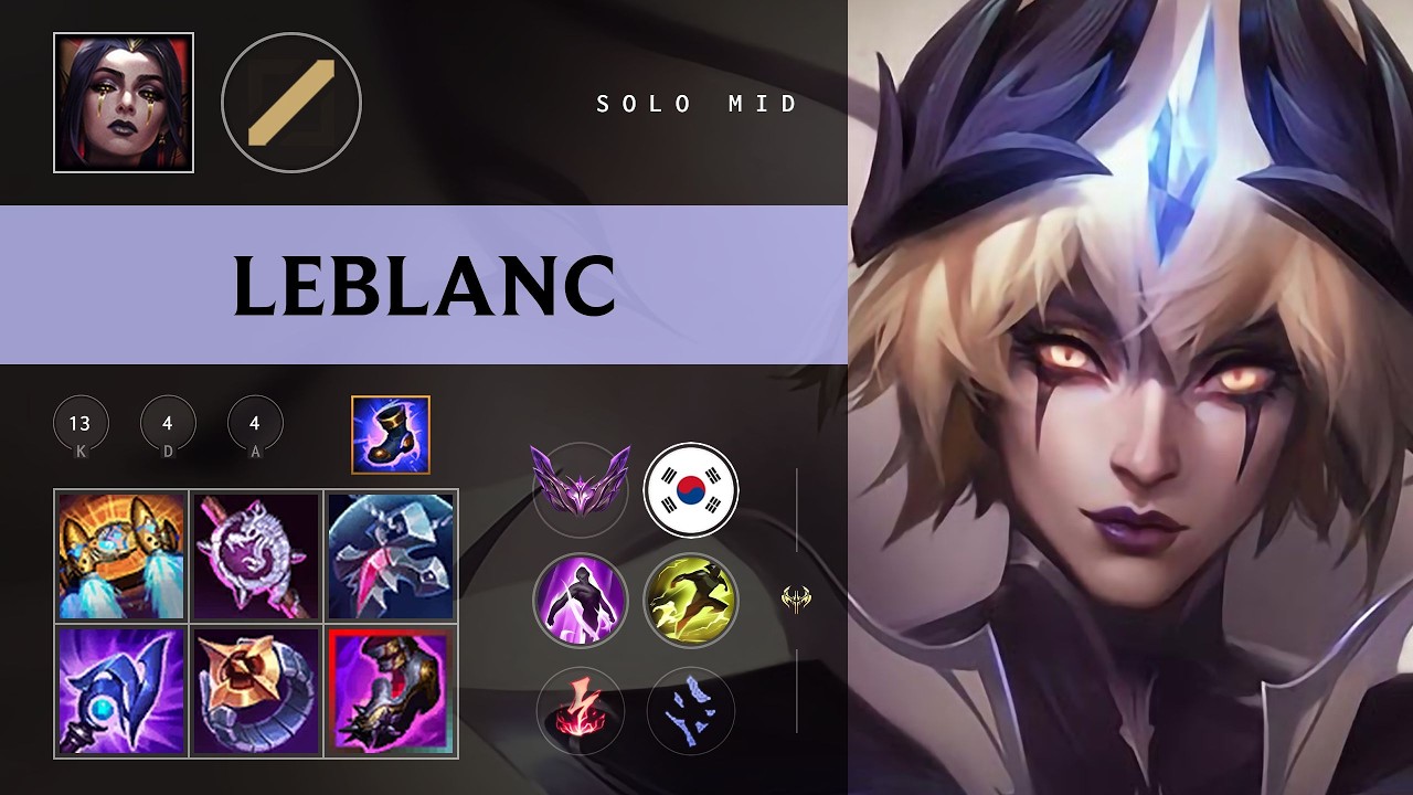 LeBlanc Mid vs Ahri - KR Master Patch 26.09
