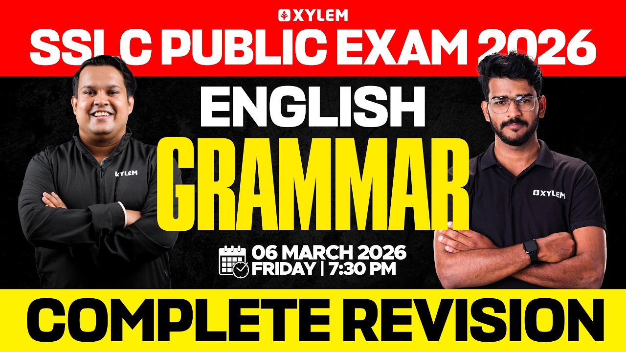 SSLC Public Exam 2026 | English: Grammar | Complete Revision | Xylem SSLC