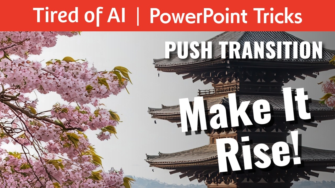 How to Make a Pagoda Rise in PowerPoint | Push Transition Tutorial