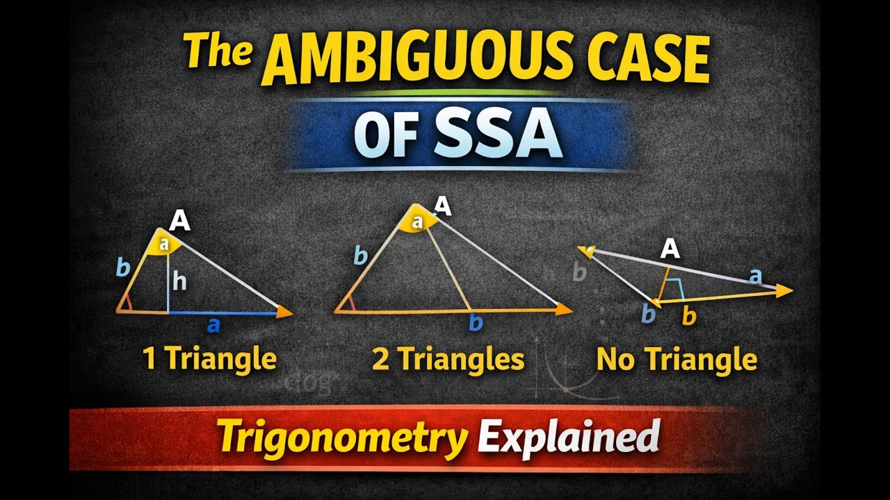 The Ambiguous Case (SSA): No Memorizing — Just Logic to Find 0, 1, or 2 Triangles
