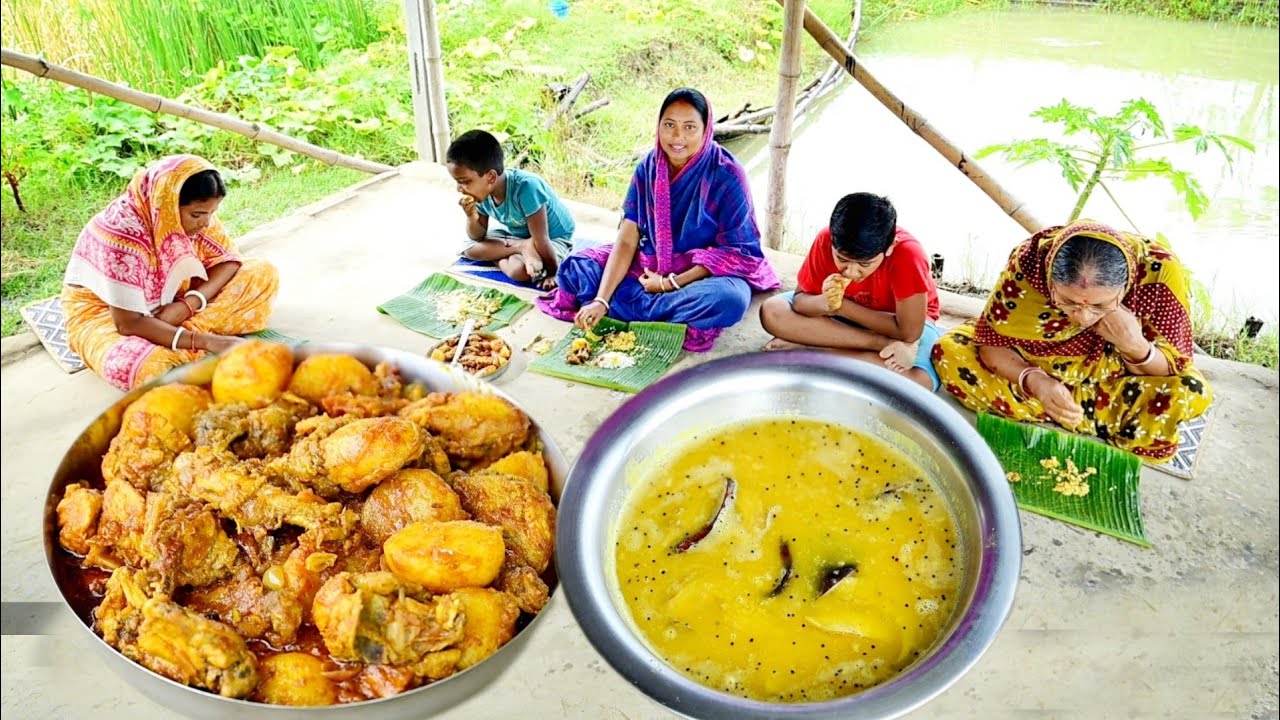 আজ দারুন একটা চিকেন কষা রান্না করে দুপুরে ভাত খেলাম সাথে চালতার ডাল || chicken curry recipe