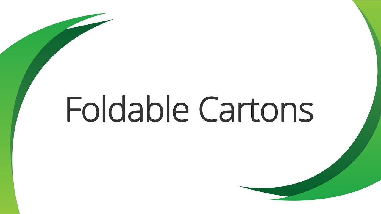 Foldable Product Packaging Cartons