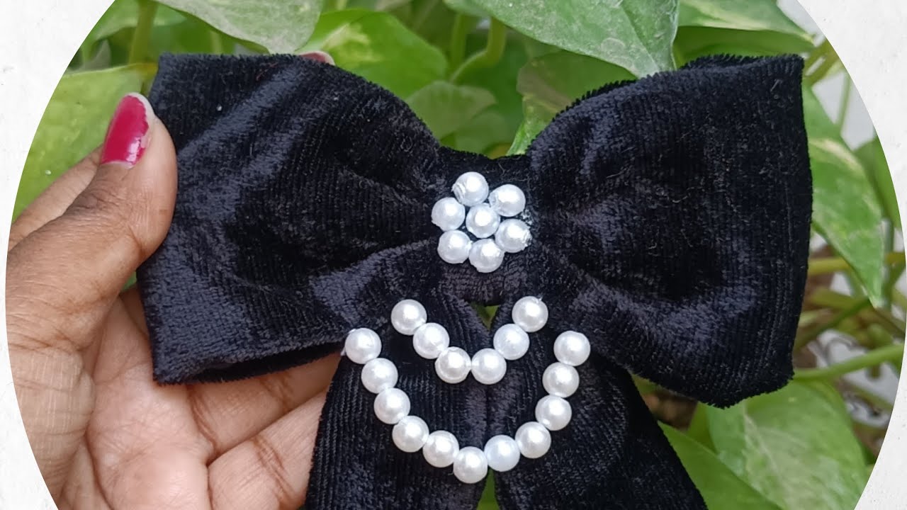 Velvet Hair Bow Clip Tutorial 🎀😍 #viralvideo #tutorial #hairaccessories #handmade #business #diy