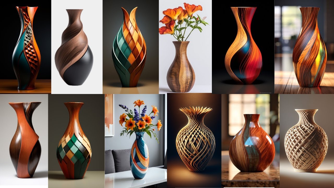 Make money making and selling these Handcrafted wooden decorative vases #homedecor #woodscraft #home