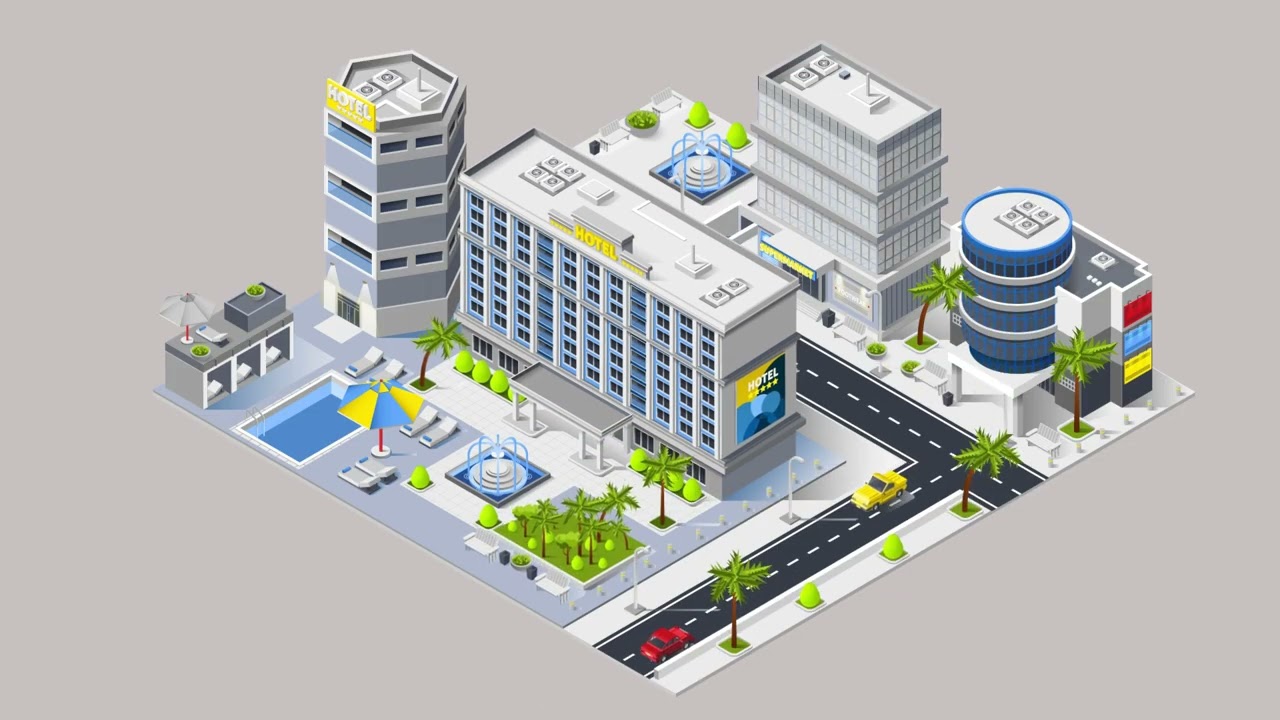 Isometric City Animation