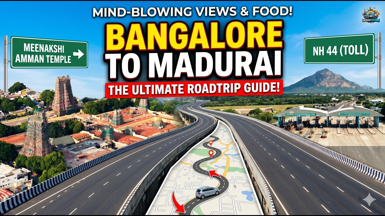 Bangalore to Madurai Road Trip 2026 🚗 | India's Beautiful Highway-Meenakshi Temple 🛕|600KM Adventure