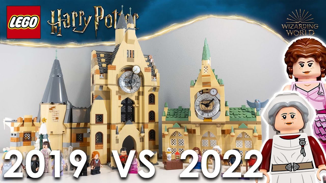 Сравнение часовых башен LEGO Harry Potter 2019 и 2022 годов (75948 и 76398)