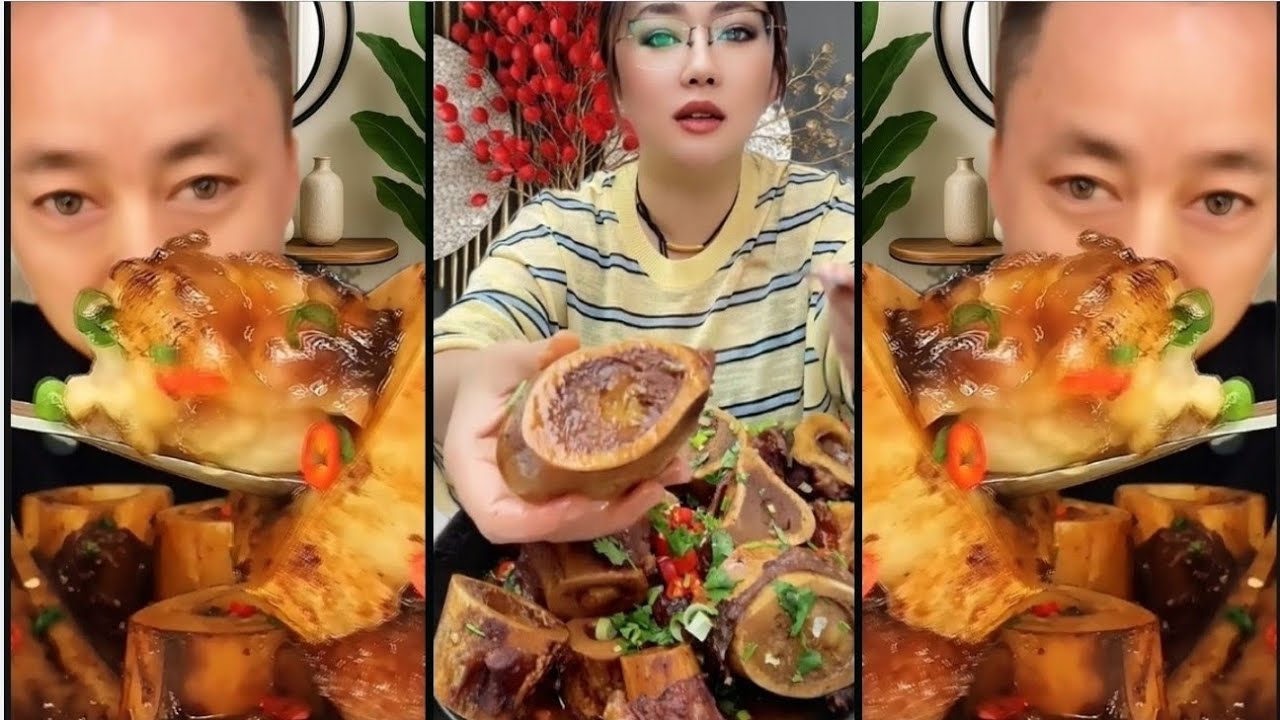 Eating Chinese Beef Bone Marrow | Super Fragrant & Addictive Mukbang