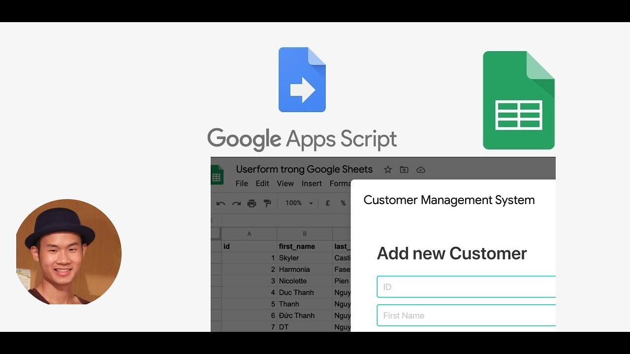 Tạo Userform để nhập dữ liệu trong Google Sheets
