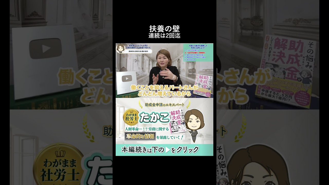一般化された扶養の壁対策は無限に使えない！連続2回までの重要ルール。