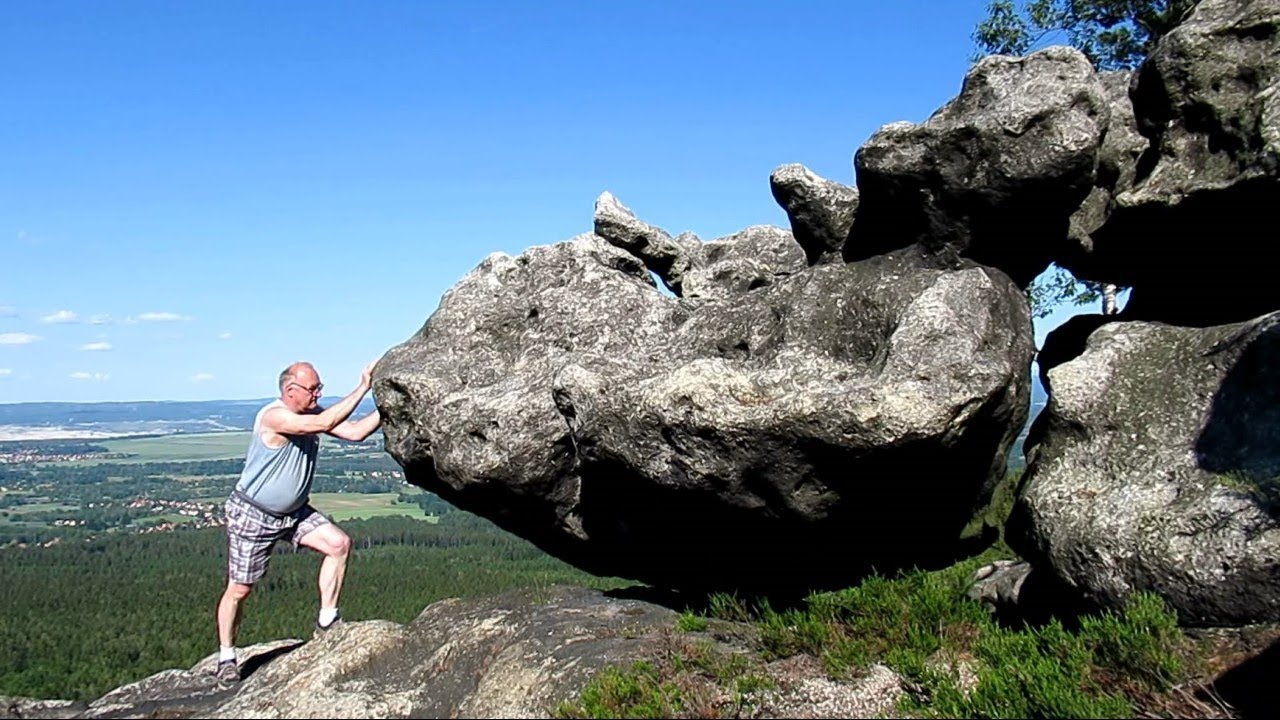 Wackelstein auf dem T&ouml;pfer / Zittauer Gebirge