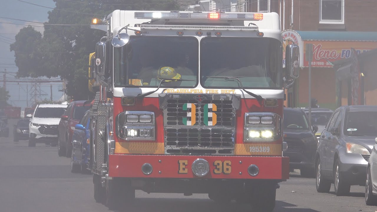 **Read description** Philadelphia Fire Department  Engine 36-7, Squrt 70 & Ladder 15 Responding