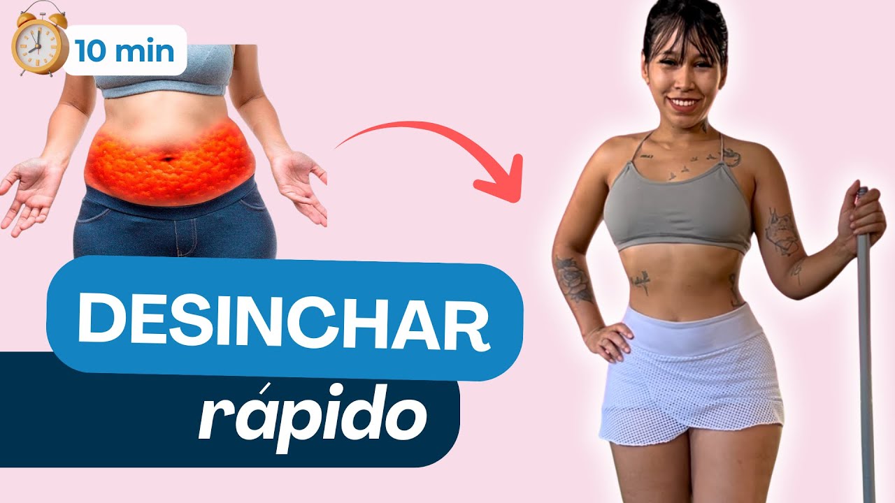 10 min para Desinchar a Barriga - Treino sem Impacto ! 