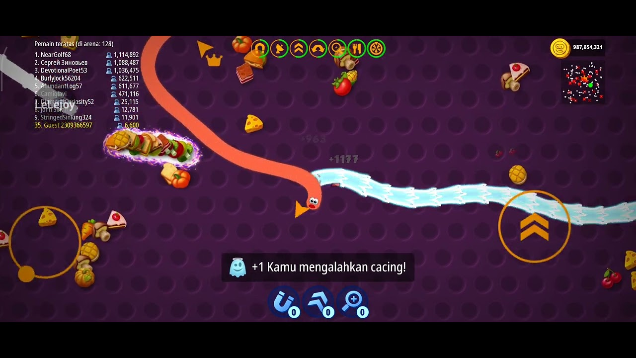 Main worms zone