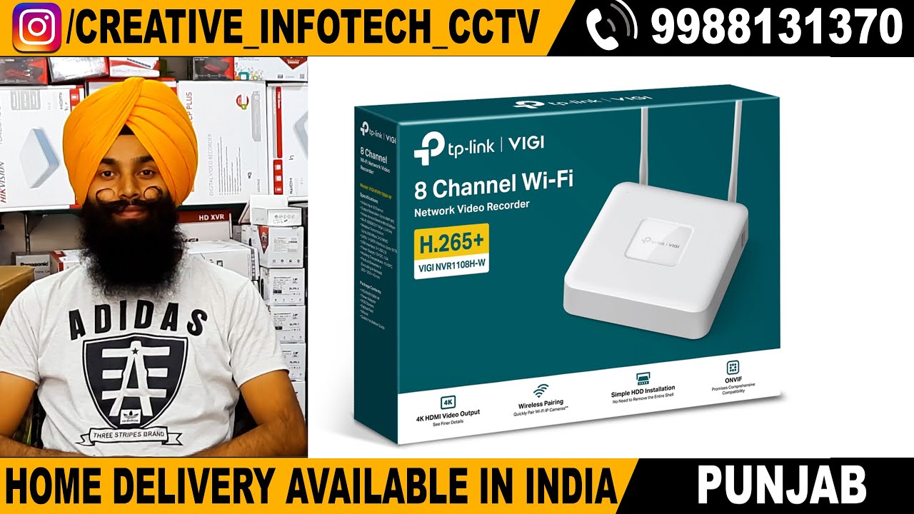 TP LINK 8Ch wifi NVR VIGI NVR1108H-W | How to setup WiFi NVR CREATIVE INFOTECH LUDHIANA 📞 9988131370