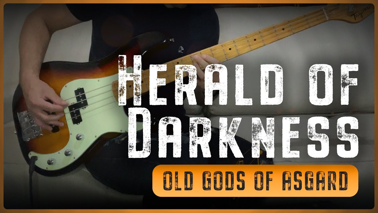 OLD GODS OF ASGARD - Herald of Darkness (Bass Cover + Tabs) #alanwake2 #poetsofthefall