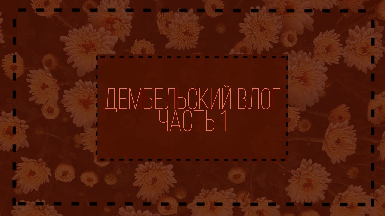 ДЕМБЕЛЬСКИЙ ВЛОГ~часть 1~много болтовни и эмоций