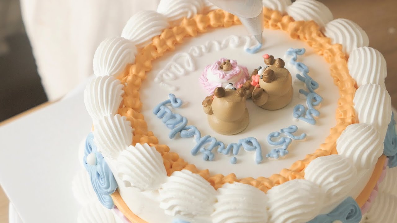 🧸a beary cute cake 🎀 aesthetic teddy bear cake tutorial (with CC)