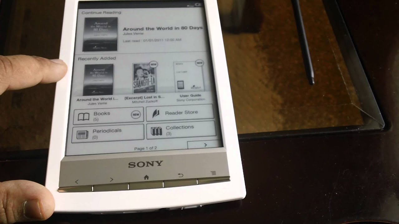 Sony Digital Book Reader PRS-T1 - White - Touch Screen eBooks Reader