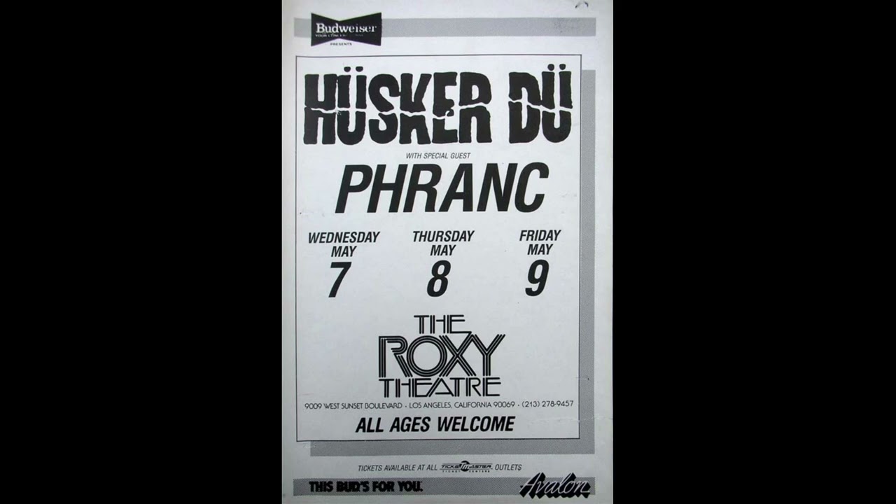 Hüsker Dü (US) Live @ The Roxy, Los Angeles. May 9th 1986 (2025 Re-Rip)