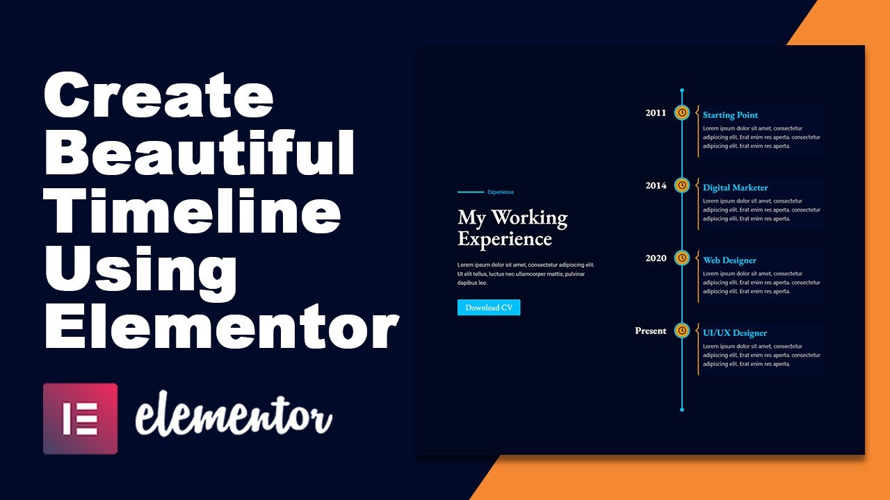 How to create a timeline using Elementor