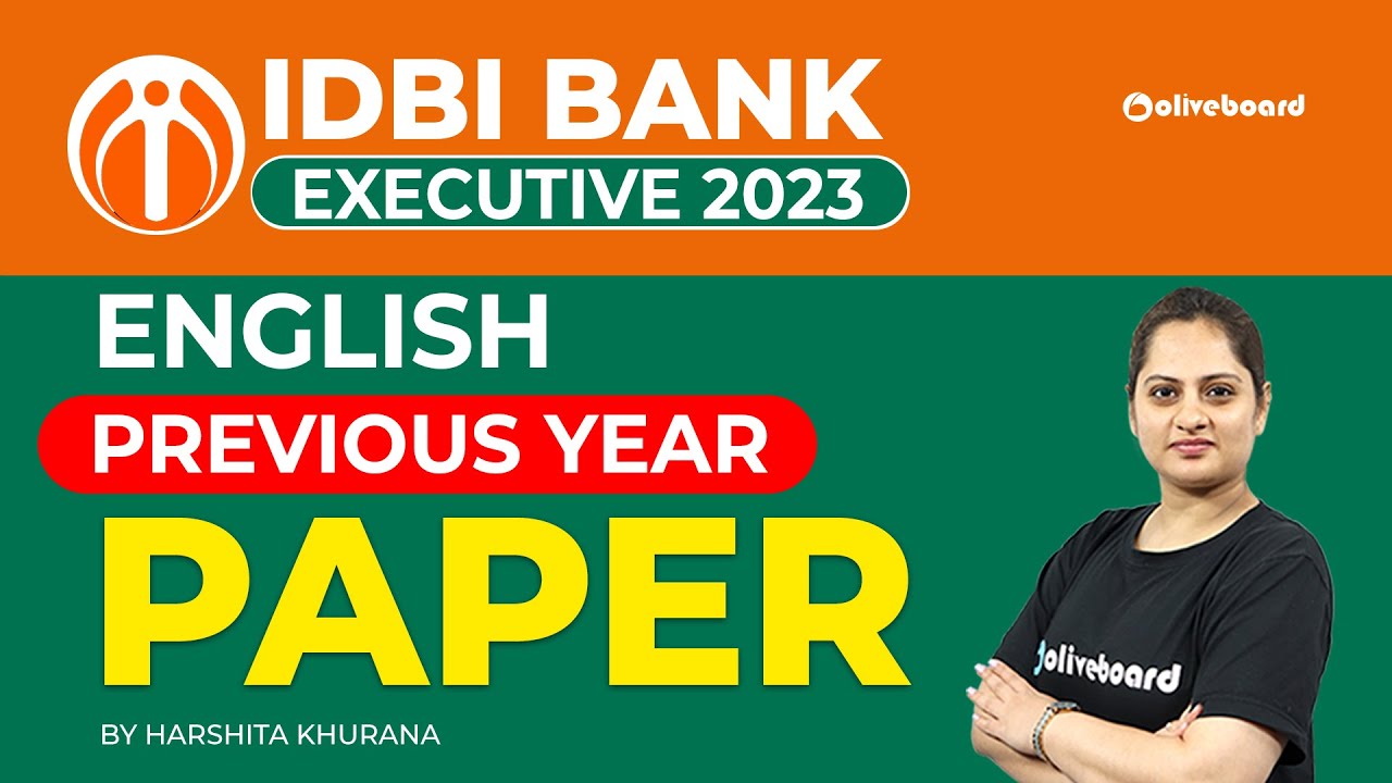 IDBI Executive 2023 | IDBI Executive English Previous Year Question Paper | By Harshita Khurana