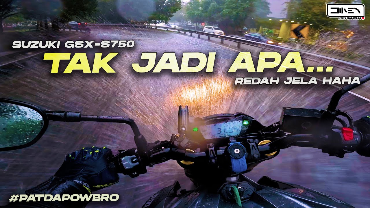 LENJAN DALAM HUJAN? REDHA JELA CITER DIA HAHAH | Suzuki GSX-S750 Malaysia [4K 60FPS]