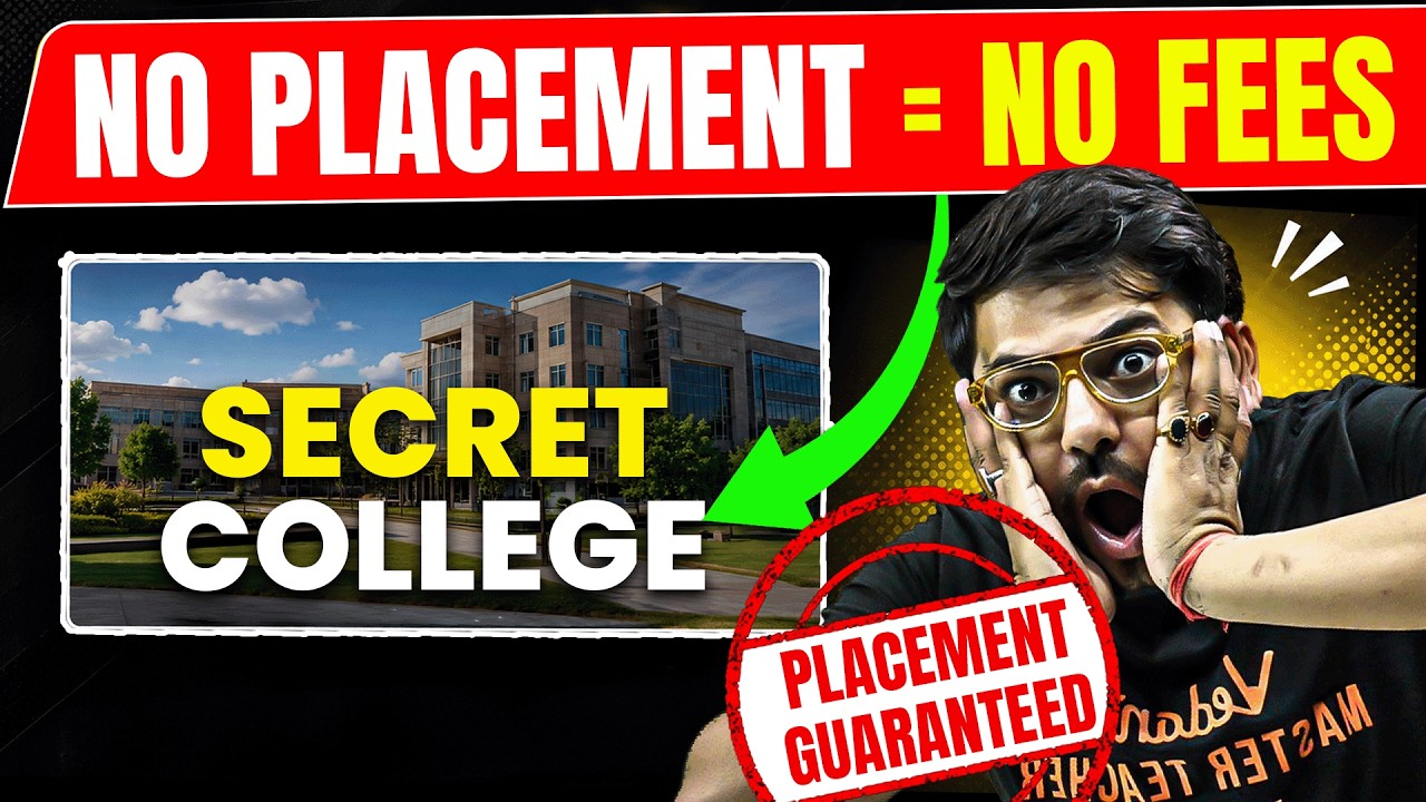 😱Secret Engineering College with Placement Guaranteed! B.Tech CSE (AI) | JEE 2026 | Harsh Sir
