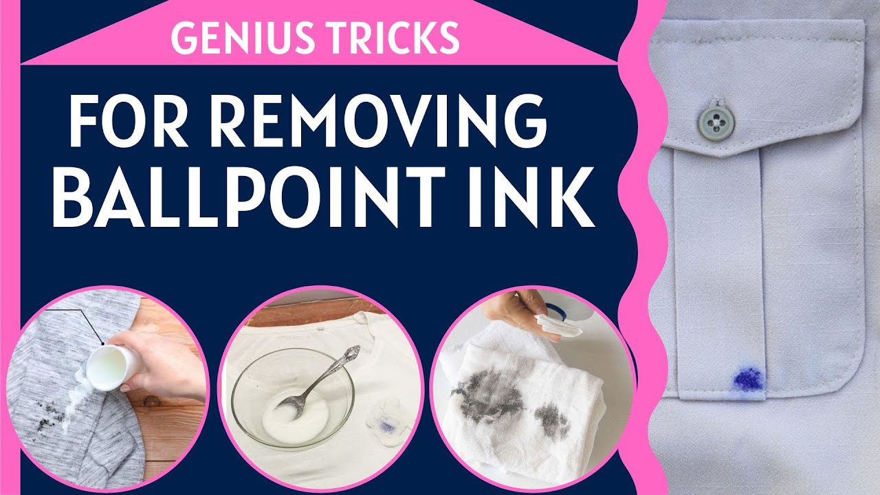 Simple Way to Remove Ballpoint Ink from Clothes (Genius Tricks)