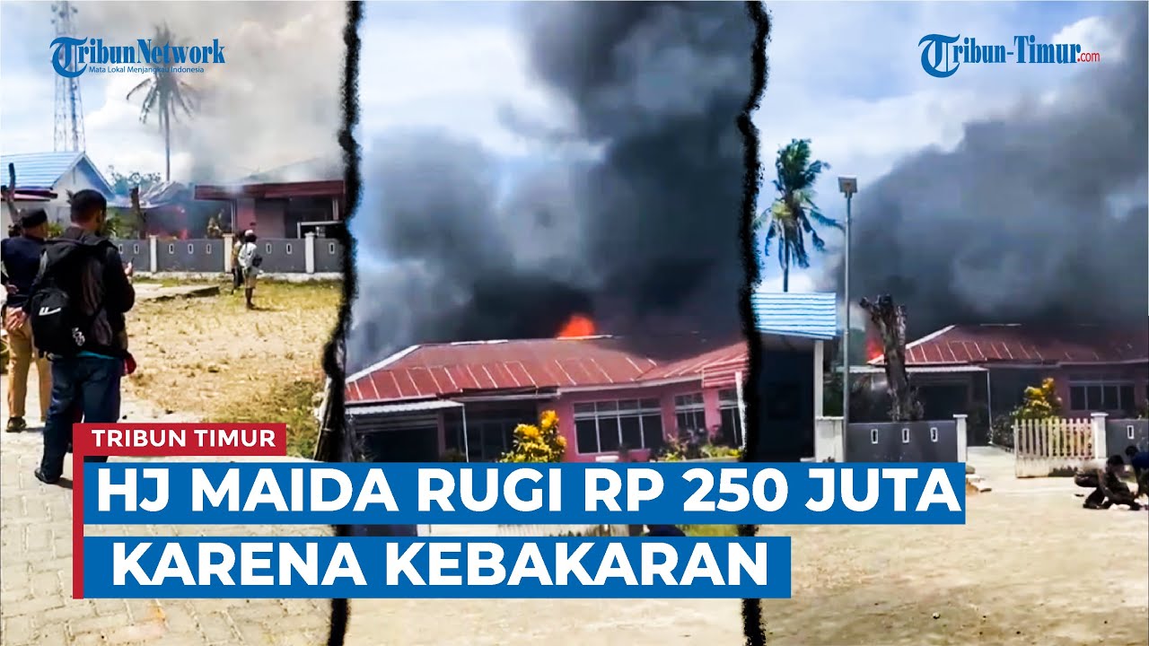 Kebakaran Dekat Kantor Desa Uloe Bone, Dua Rumah Warga Hangus