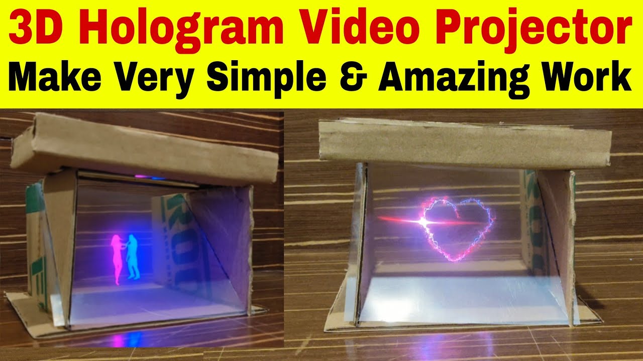 3D hologram Video Projector Make Very Simple Idea Card board #tech  @Easy-totry 