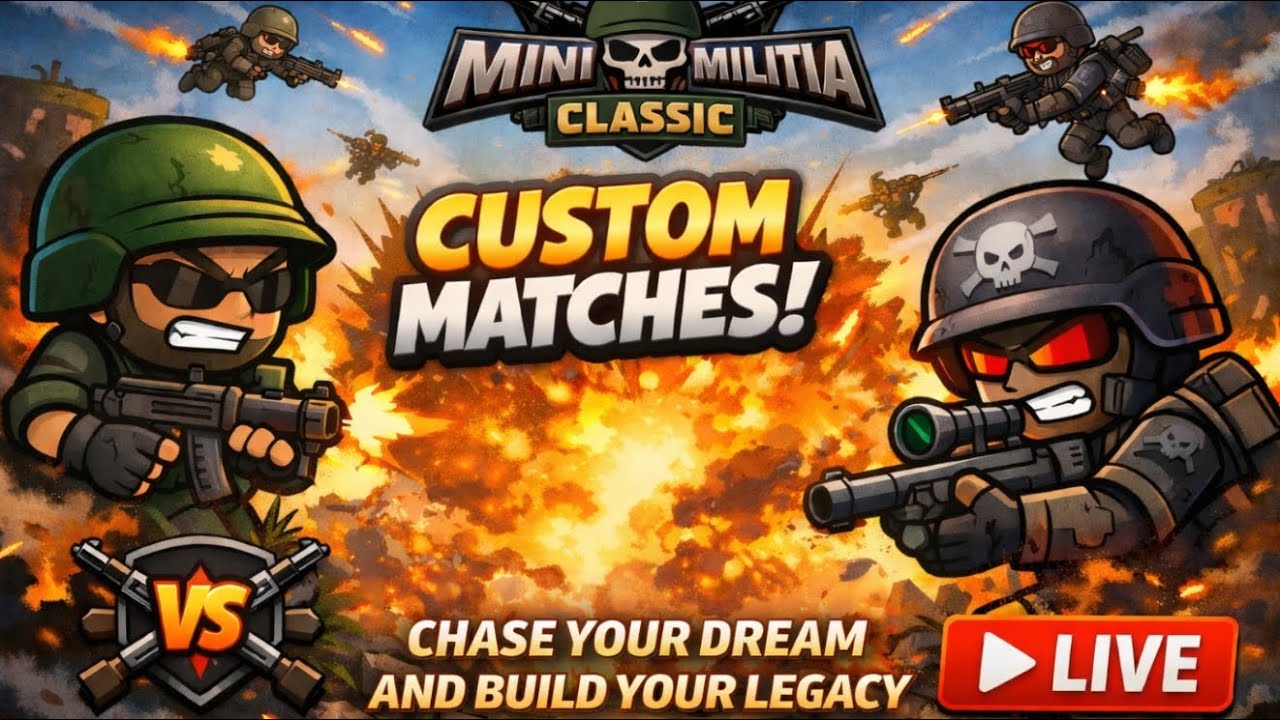 Mini Militia Classic LIVE 🔴 |Custom Matches & Quick Matches |Intense Battle Gameplay|STRANGER Gaming
