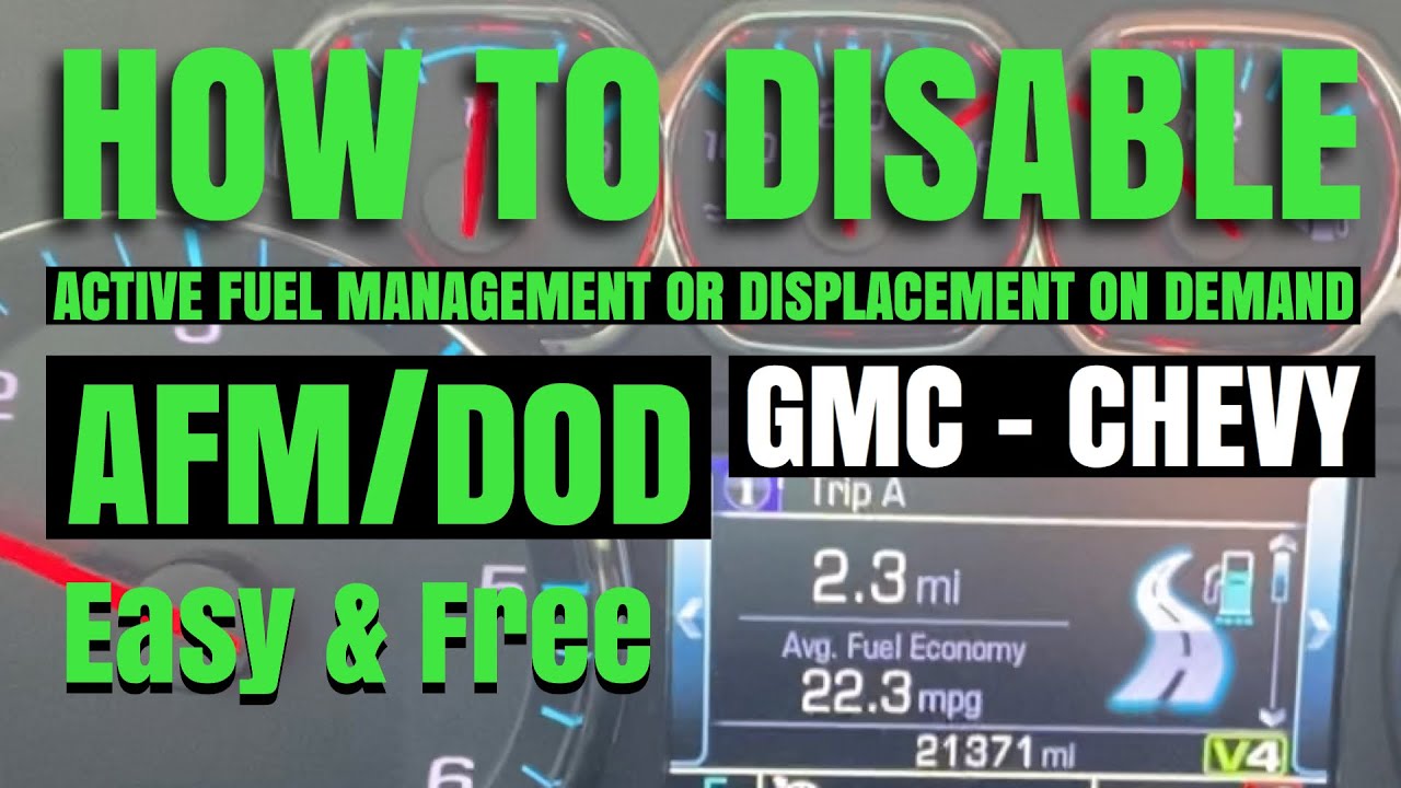 How To Disable Active Fuel Management AFM or DOD Easy and Free