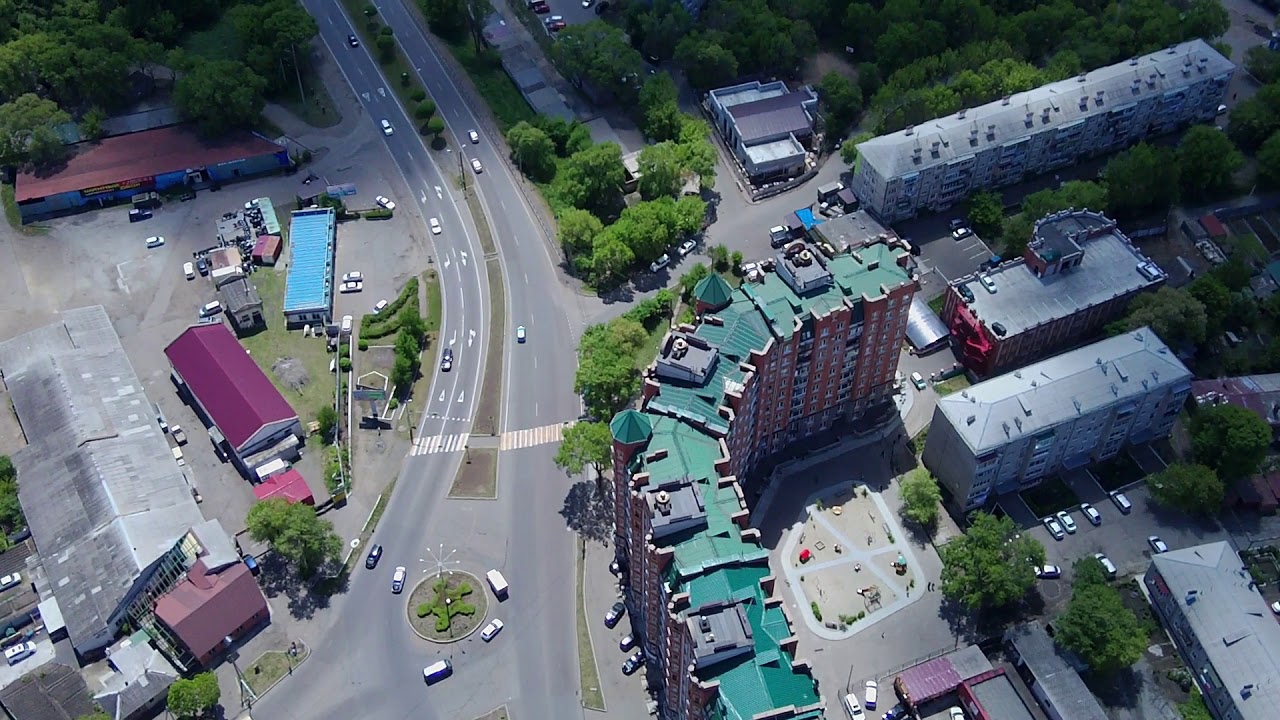 Уссурийск 2019 - Обзор с высоты 190 метров на дистанции 1700 метров