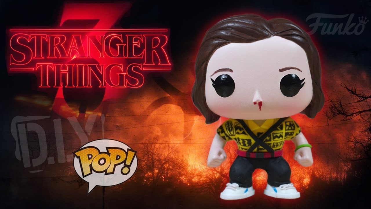 DIY Custom Funko Pops Eleven from Stranger Things Season 3 / Craft by K