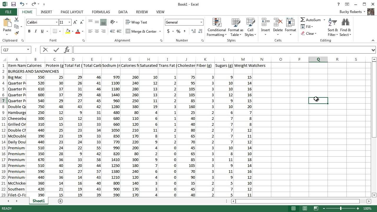 Microsoft Excel 2013 Tutorial - 11 - Formatting Your Worksheet