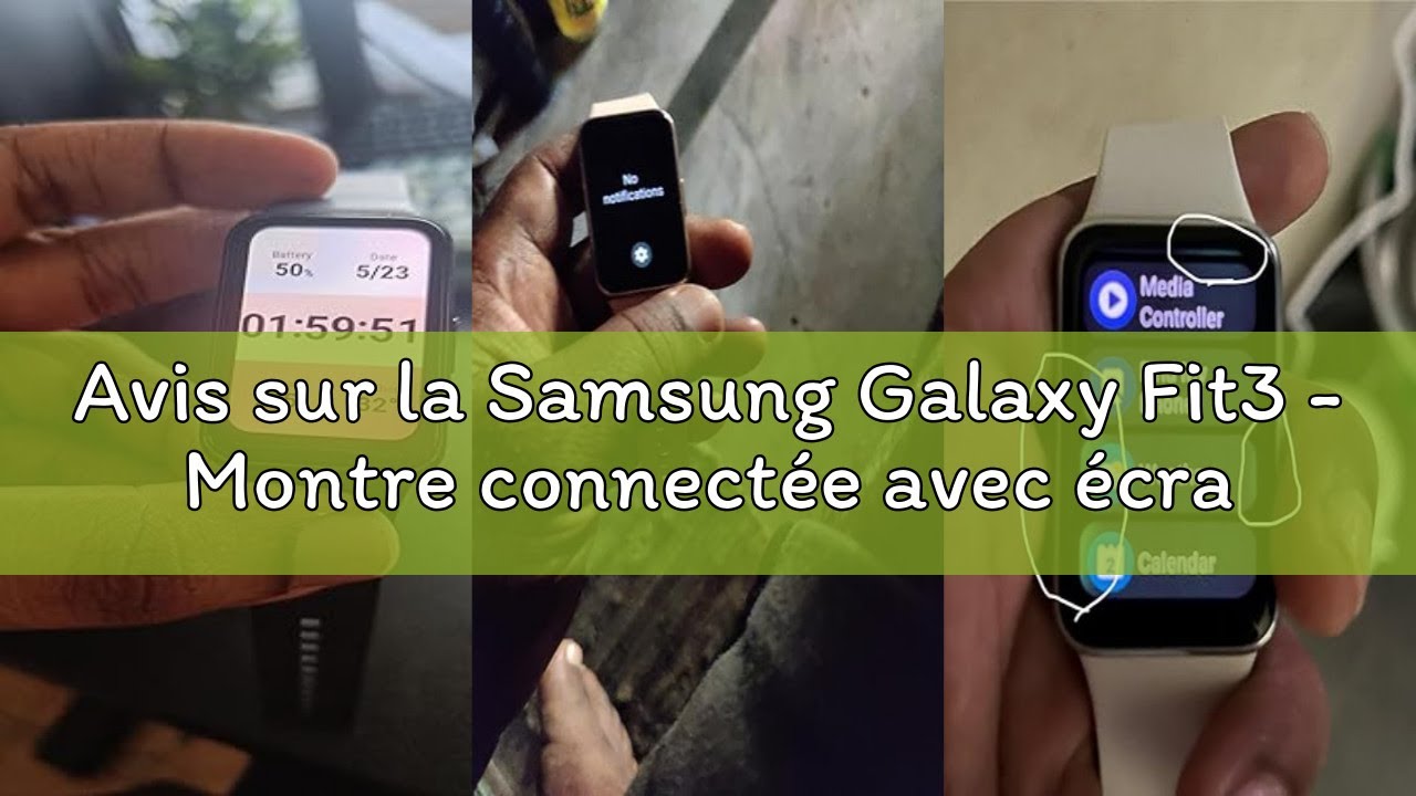 Avis sur la Samsung Galaxy Fit3 - Montre connectée avec écran AMOLED de 40 mm, corps en aluminium, s