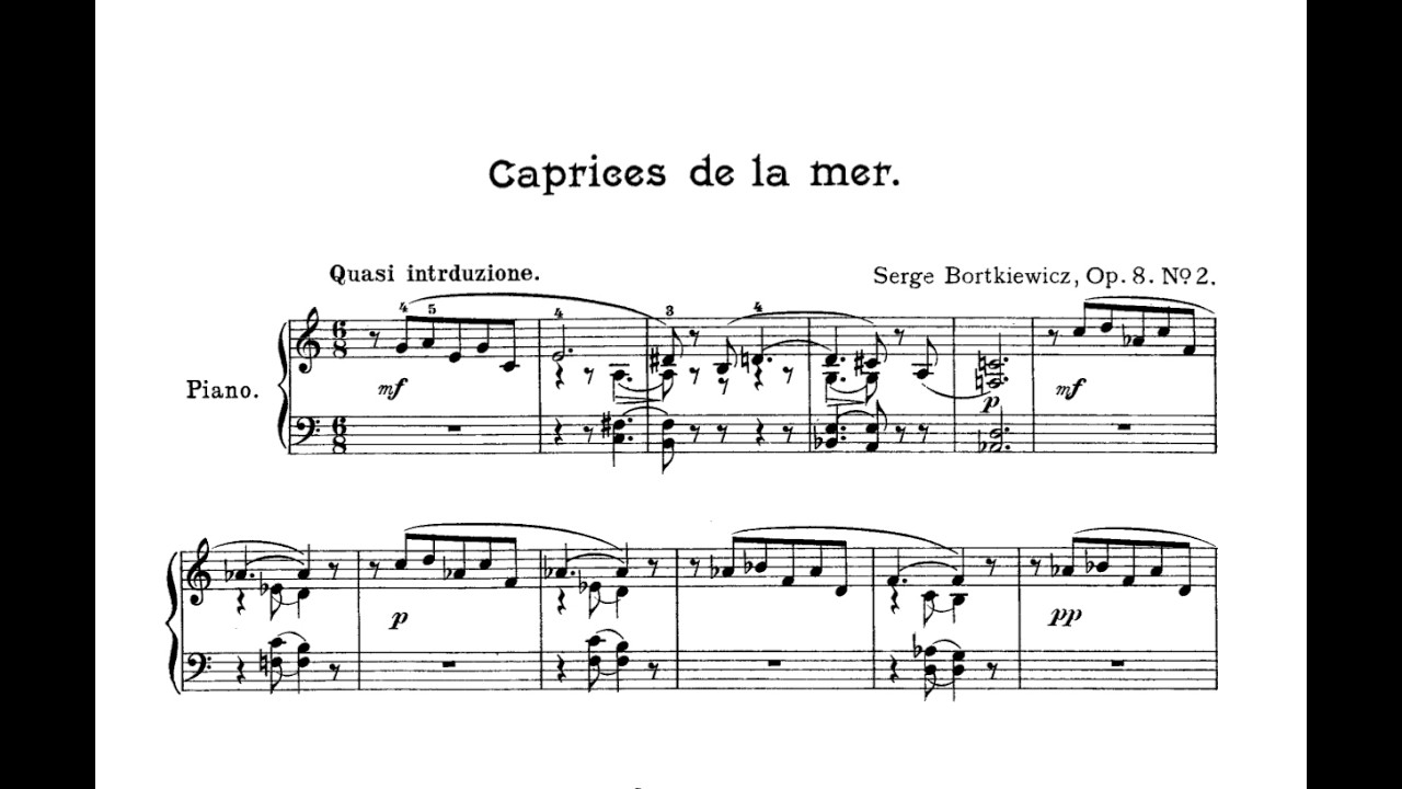 Bortkiewicz - Esquisses de Crimée, Op. 8, No. 2 “Caprices de la Mer”