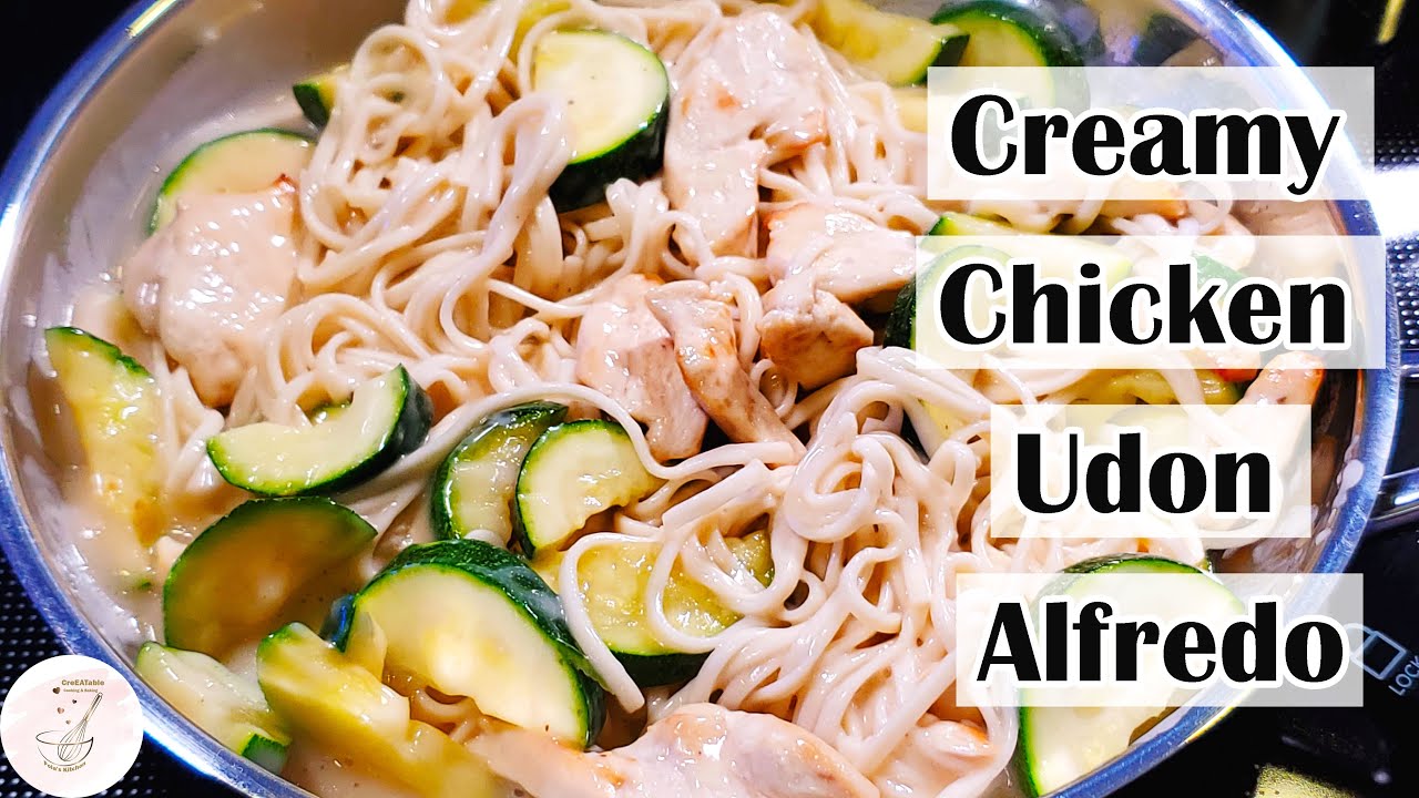 Creamy Chicken Udon Alfredo Recipe | Moja rodzina uwielbia to danie |CreEATable Pola's Kitchen