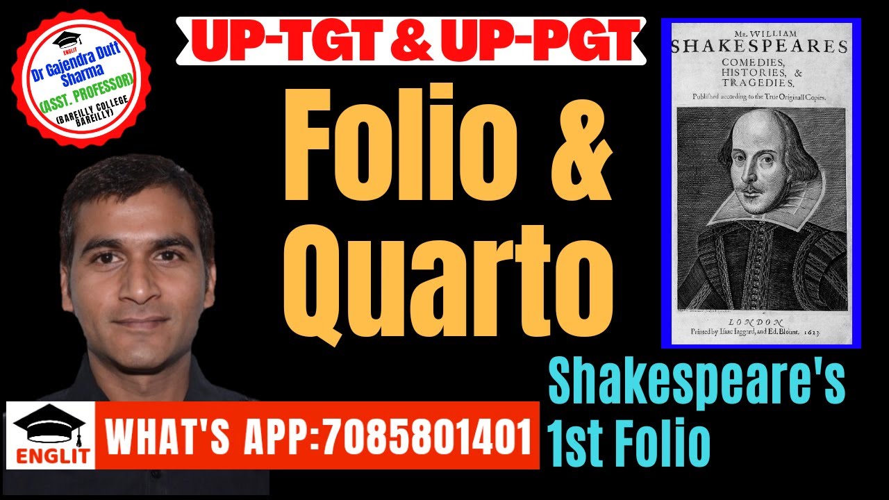 Folio and Quarto with Reference to 1st Folio of Shakespeare