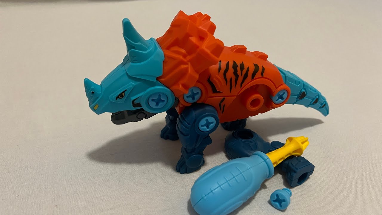 Assemble Toy Dinosaur 🦖 | Screwing, assembling parts | Fun developing toys for Kids