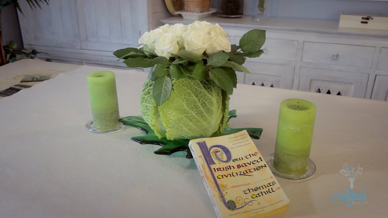 St Patrick's Day Floristry: Cabbage Flower Arrangement