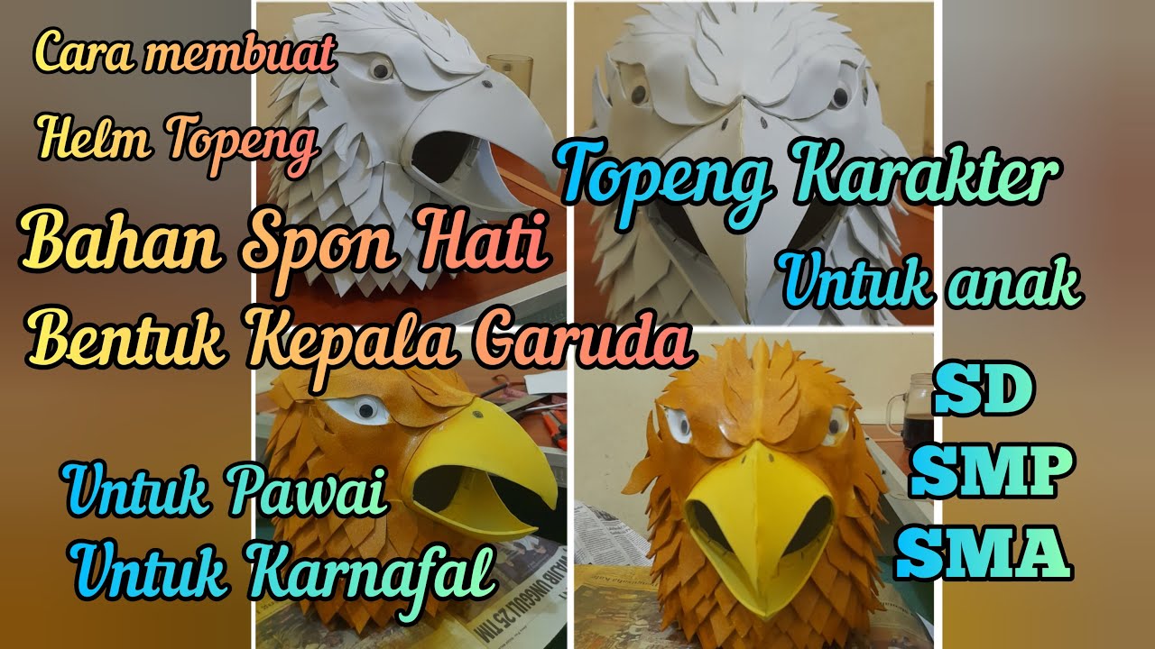 Kostum Karnafal.. Topeng bentuk Kepala Garuda#caksandos#kabar#hiburan#festival#pesonagondanglegi