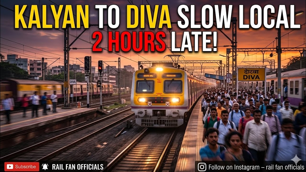 Kalyan to Diva Slow Local Train 🚆 | Very Crowded Platform | Train Tech Demo Gameplay