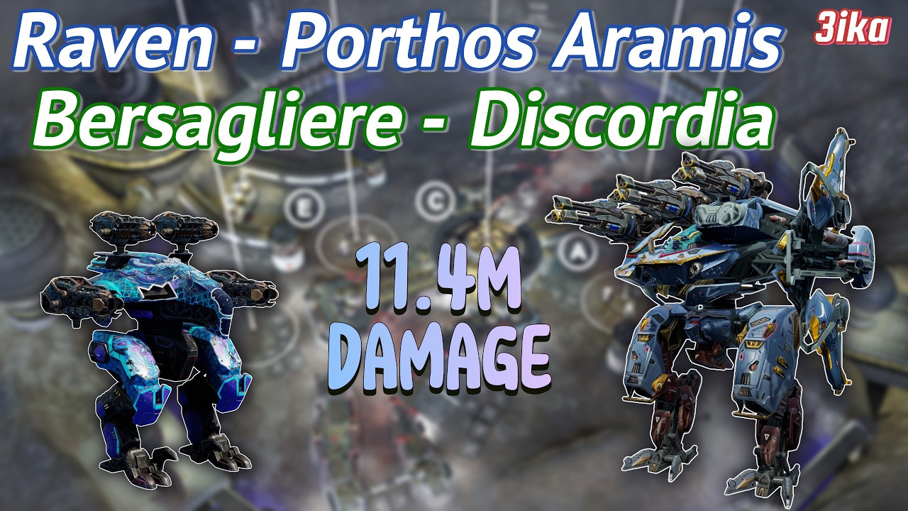 Bersagliere - Discordia & Raven - Porthos Aramis | 11.4M Damage Battle | War Robots FTP