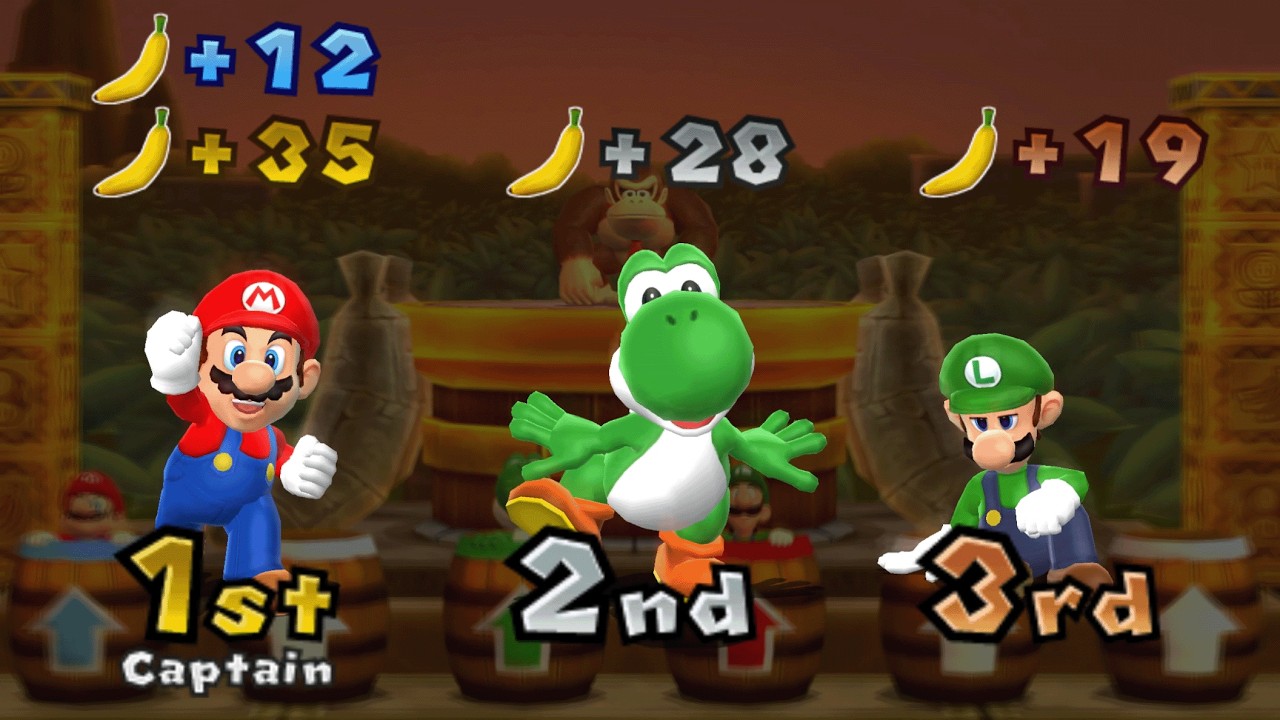Mario Party 9 - Mario vs Luigi vs Yoshi - DK's Jungle Ruins