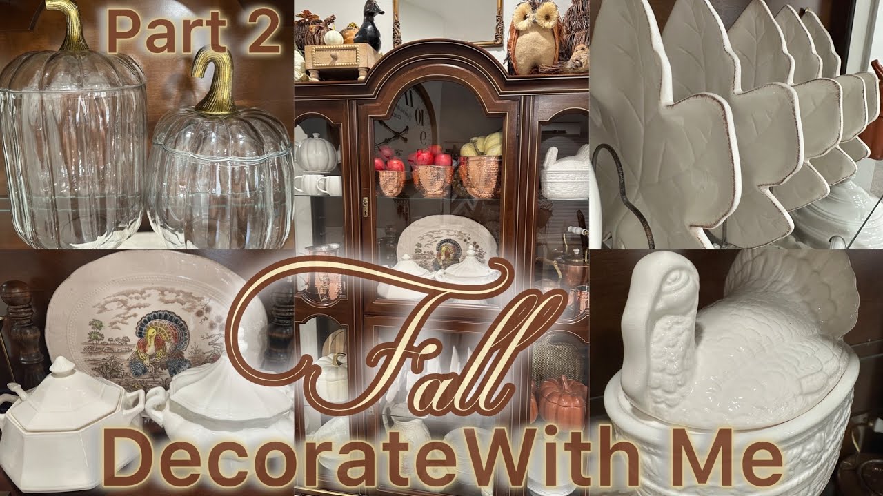 Fall Hutch Decorating 🍂 Cozy Autumn Style + Serveware Collection Tour