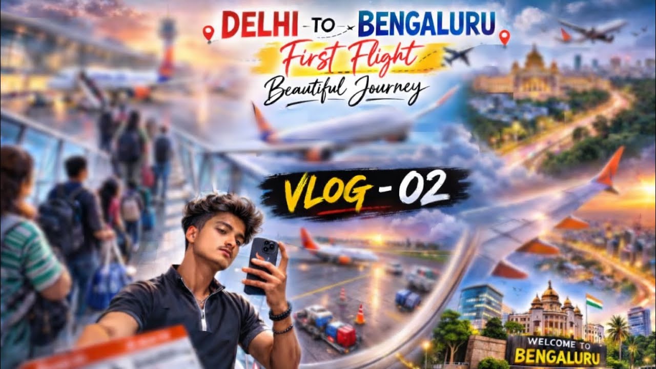 First Time Flying ✈️ Delhi to Bengaluru | Full Travel Vlog